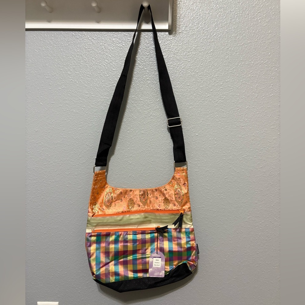 Goody Goody California Patchwork Satchel Boho Colorful Shoulder Bag Anemone